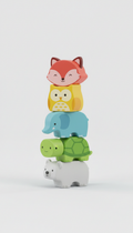 Blocs empilables animaux colorés